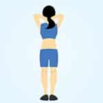 shoulder exercise with hands behind the neck