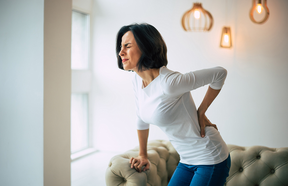 woman with lower-back pain