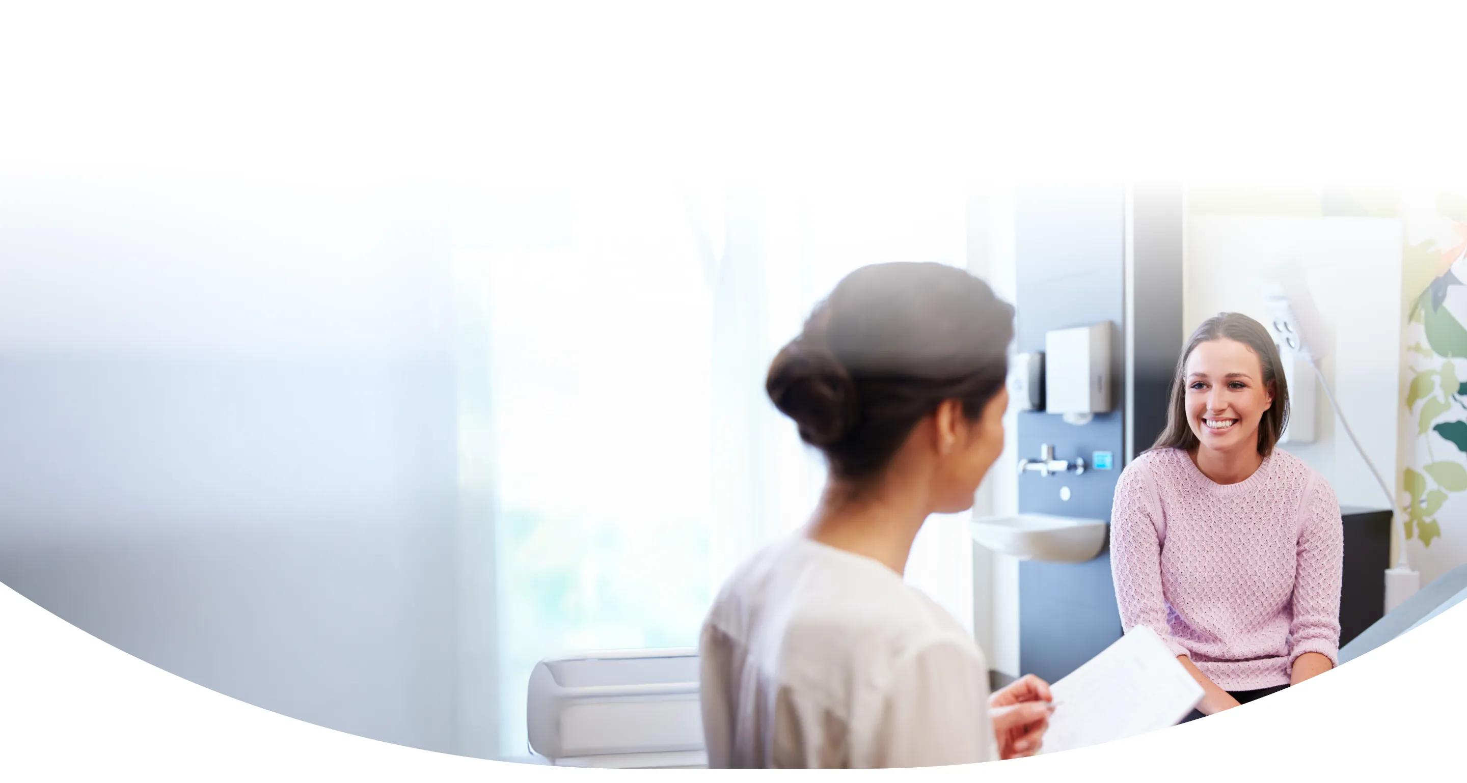 provider working with patient in an office