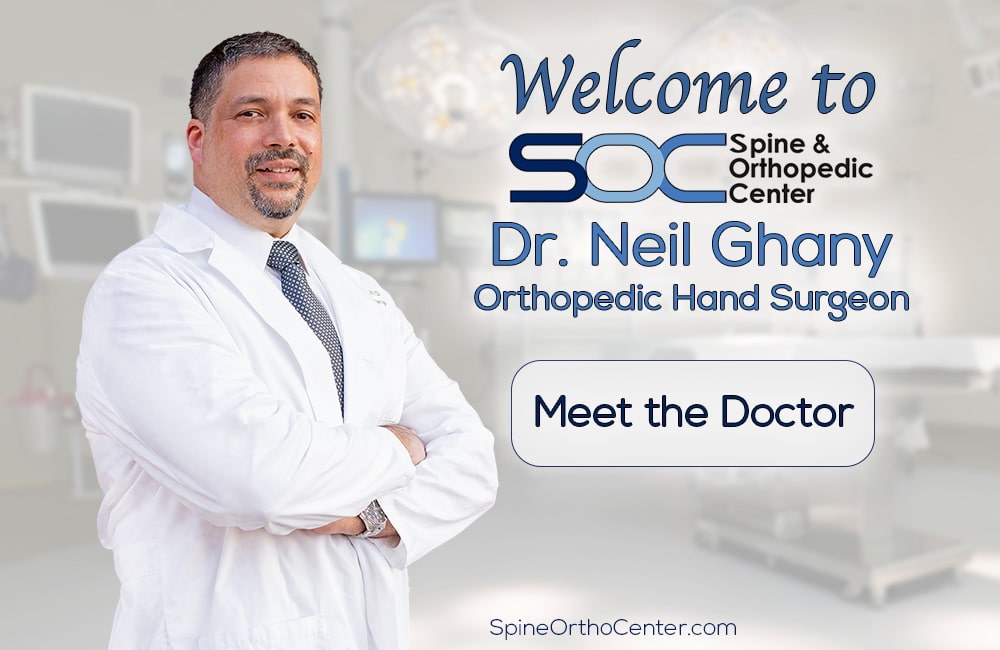 SOC Welcomes Dr. Ghany, Hand Surgeon
