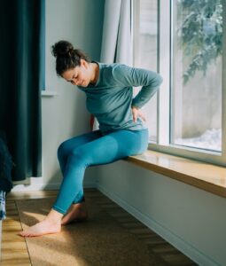 Woman with back pain